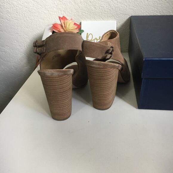 NIB Splendid Kaylee tan suede block heels - Picture 3 of 6